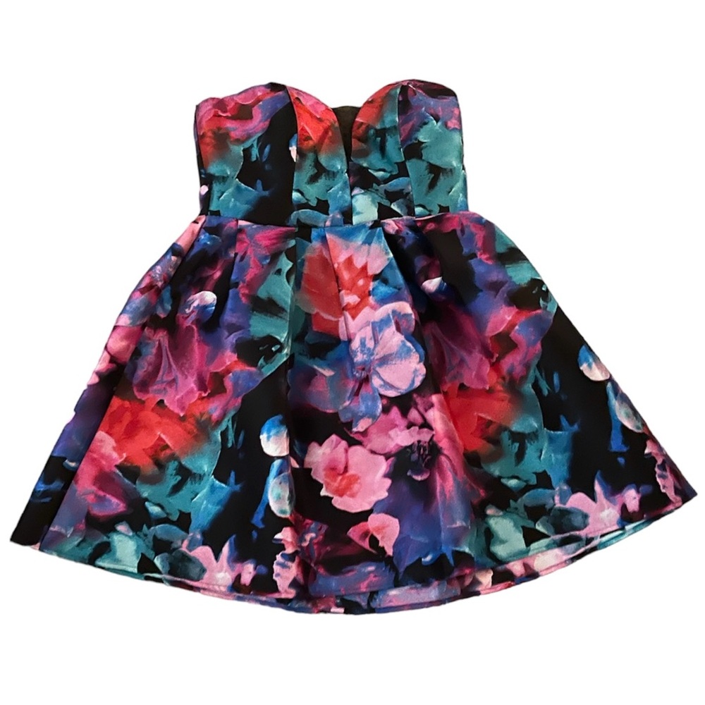 Floral Strapless Dress